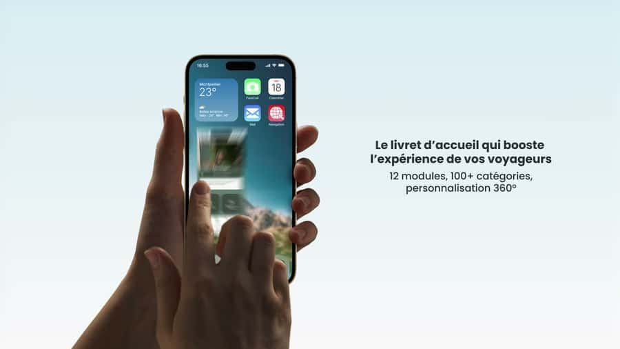 Eine digitale Gästemappe geöffnet auf einem Smartphone